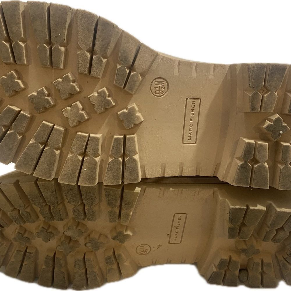 Marc Fisher Beige Leather Chelsea Boots - Picture 7 of 7